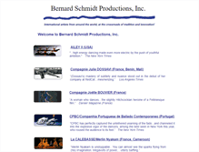 Tablet Screenshot of bernardschmidtproductions.com